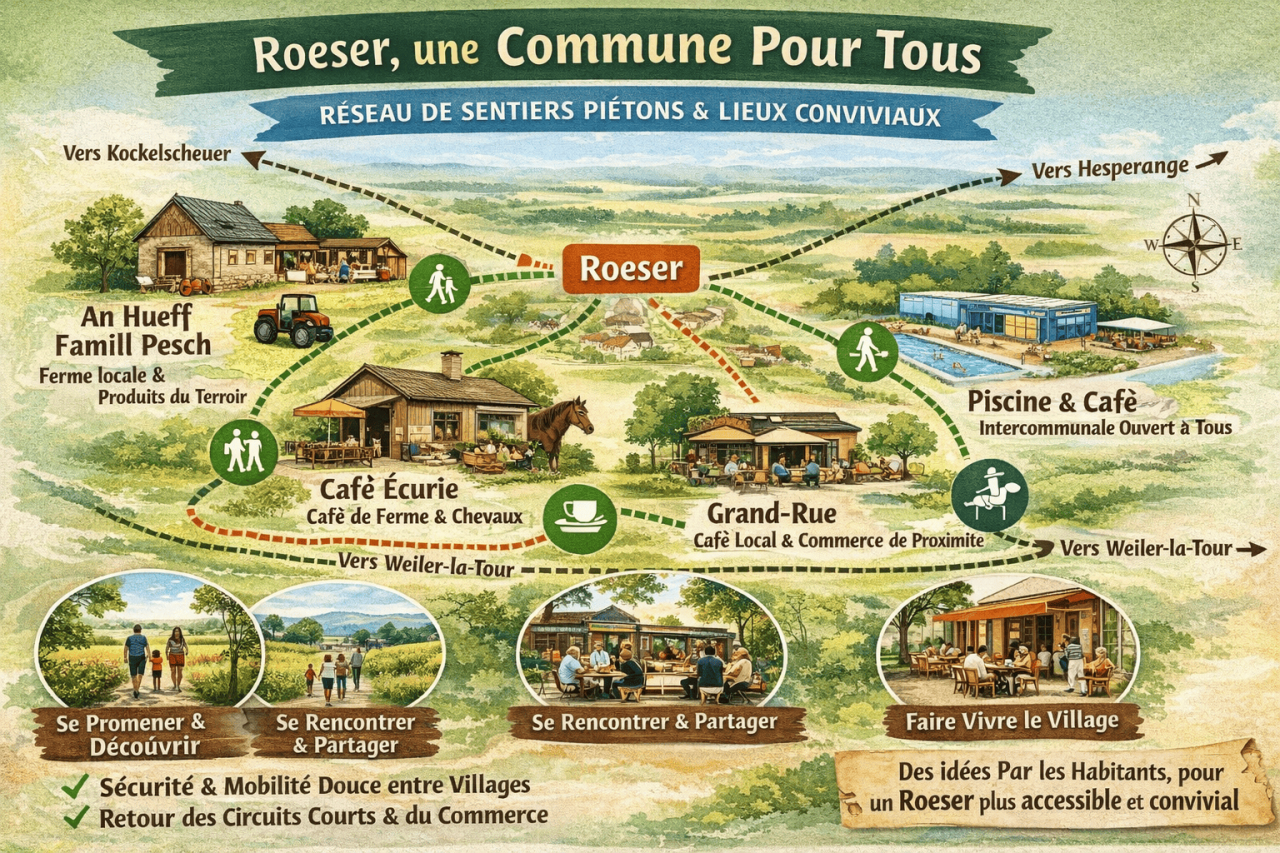 Image d'illustration pour : Pourquoi ne pas relier Roeser autrement ? Vers une commune plus vivante, accessible et conviviale
