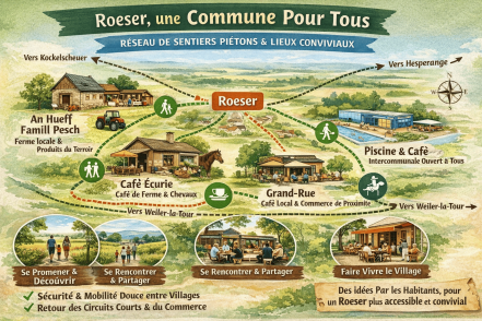 Image d'illustration pour : Pourquoi ne pas relier Roeser autrement ? Vers une commune plus vivante, accessible et conviviale